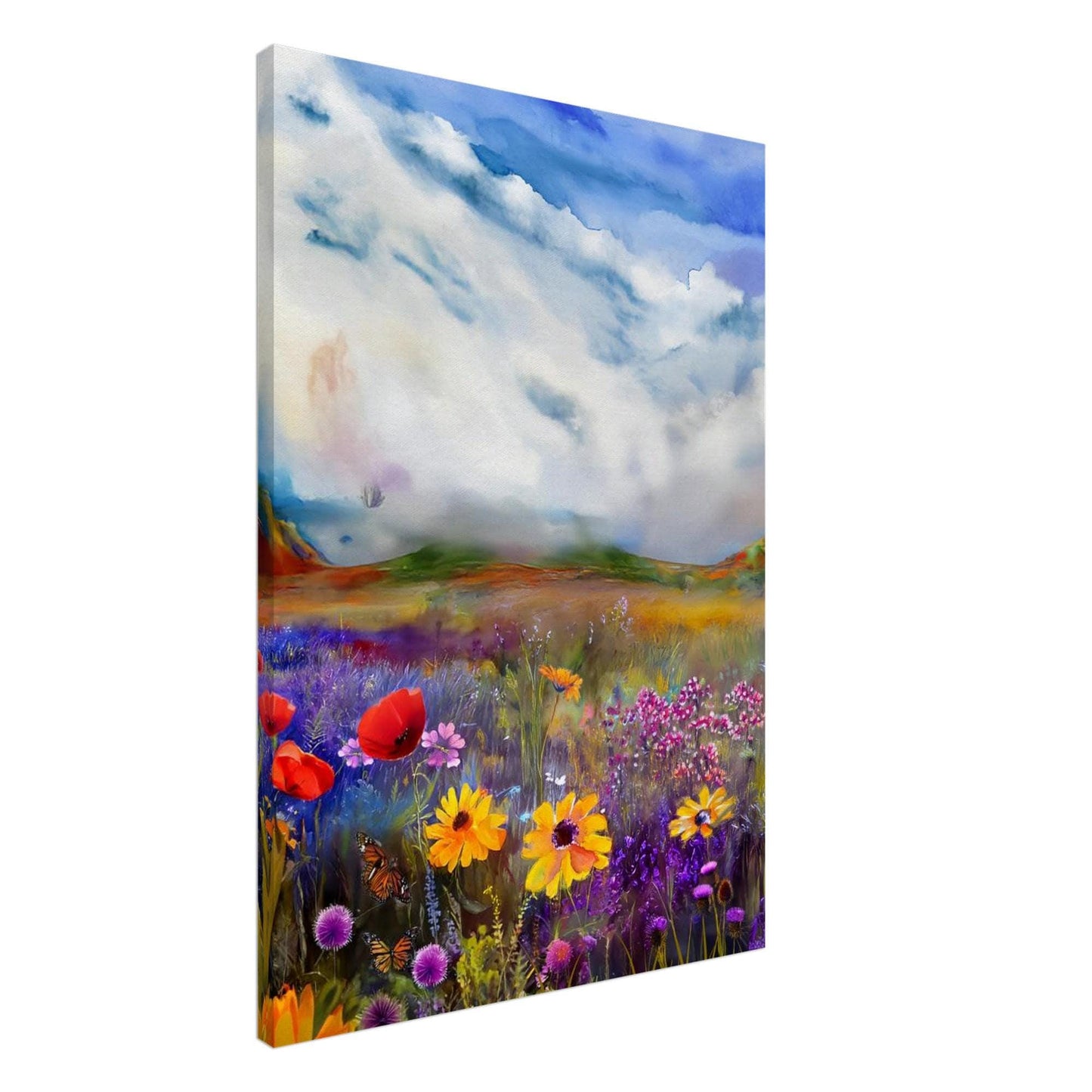 British Wildflower Canvas Print: Colors of the UK