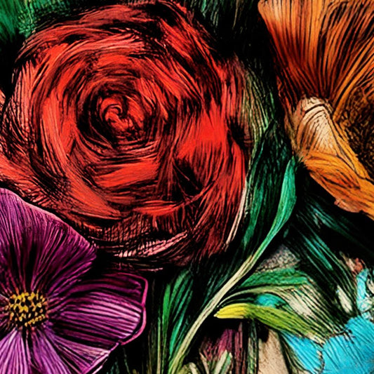 English Flag Art Poster – Hand Drawn Matte Paper – Saint George's Cross UK Heritage