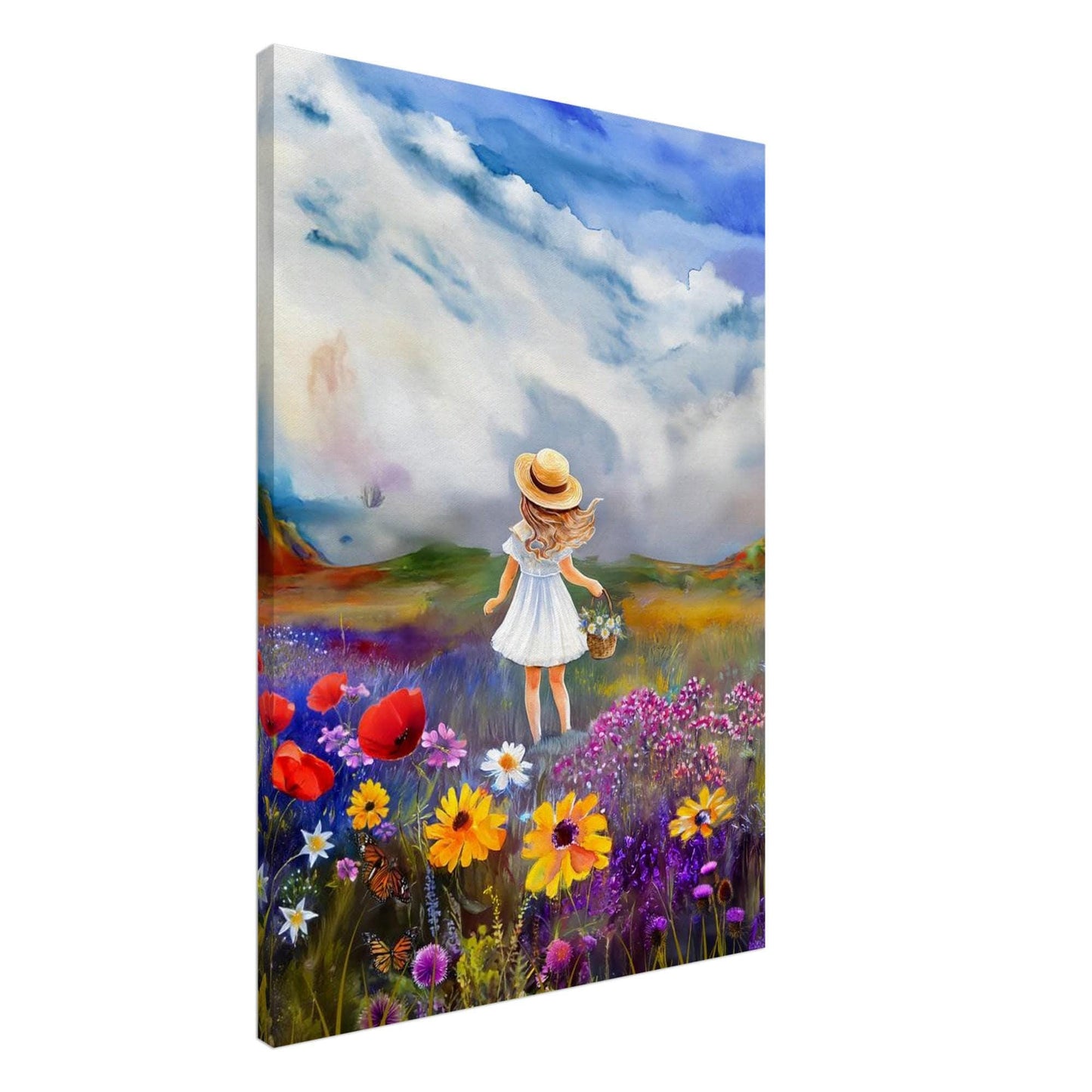 Flower Girl Canvas Print: Colors of the UK Art