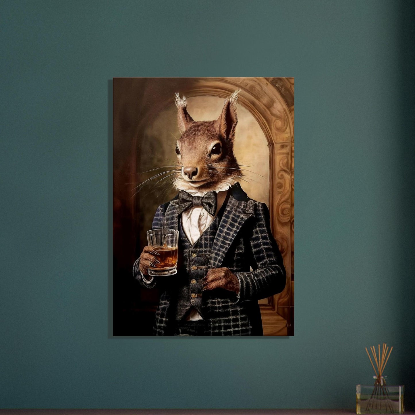 Victorian Squirrel Canvas - Unique UK Heritage Art on Cotton Canvas