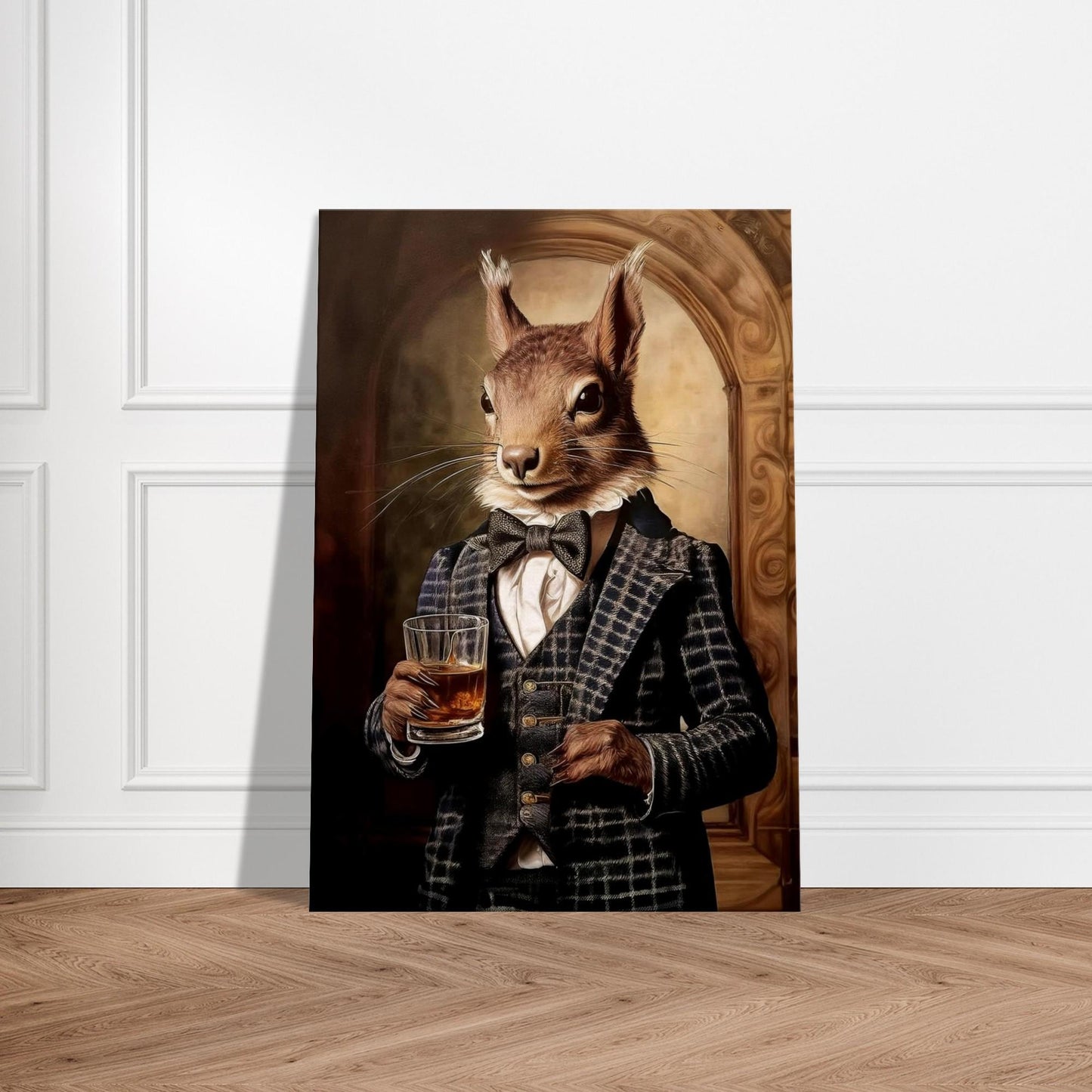 Victorian Squirrel Canvas - Unique UK Heritage Art on Cotton Canvas