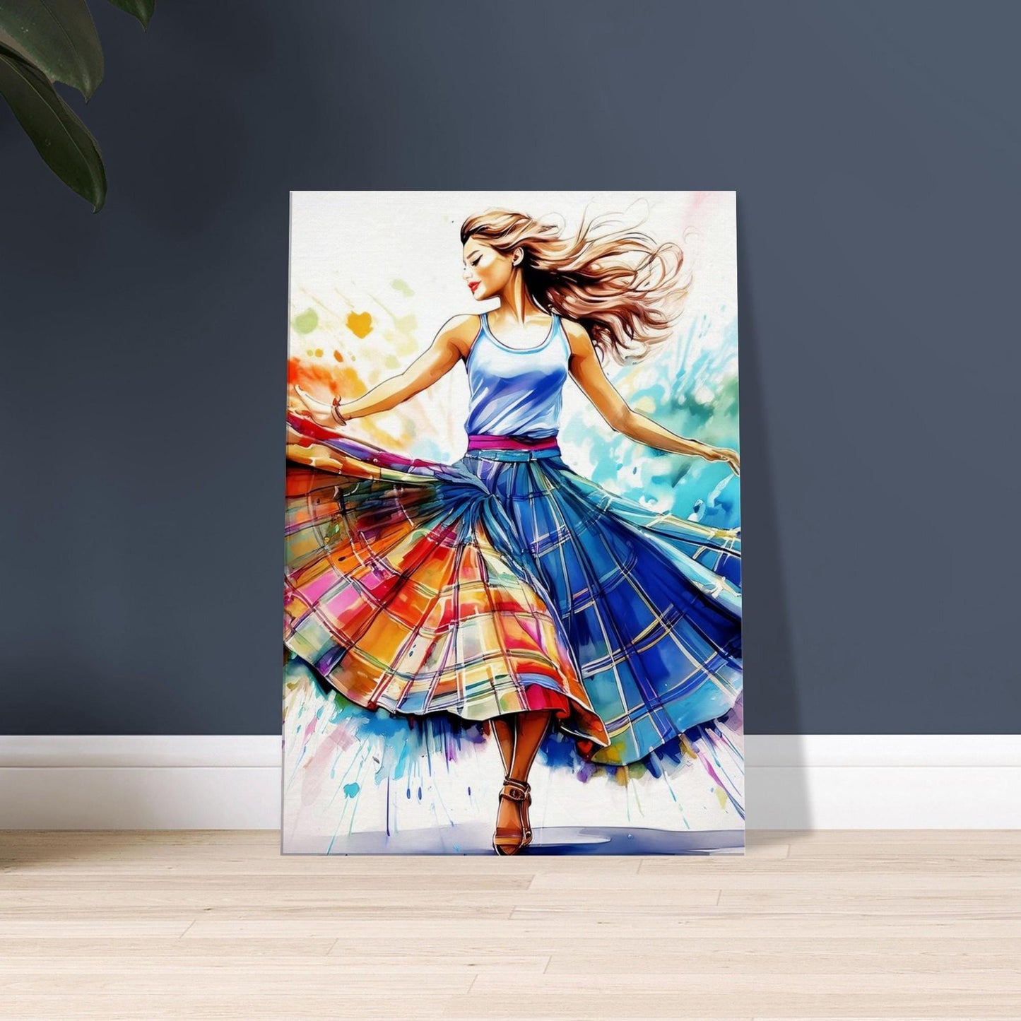 Scottish Dancer Canvas Print: Colorful Highland Art
