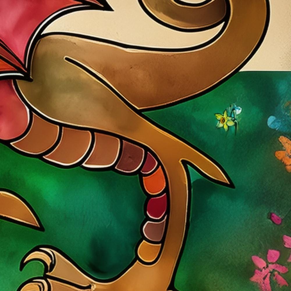 Heavy-duty, Hand Drawn Welsh Flag Design, Three-Layer Outdoor Flag of Wales. Double Sided. 36"x24" / 92x61 cm | Dragon Y Ddraig Goch