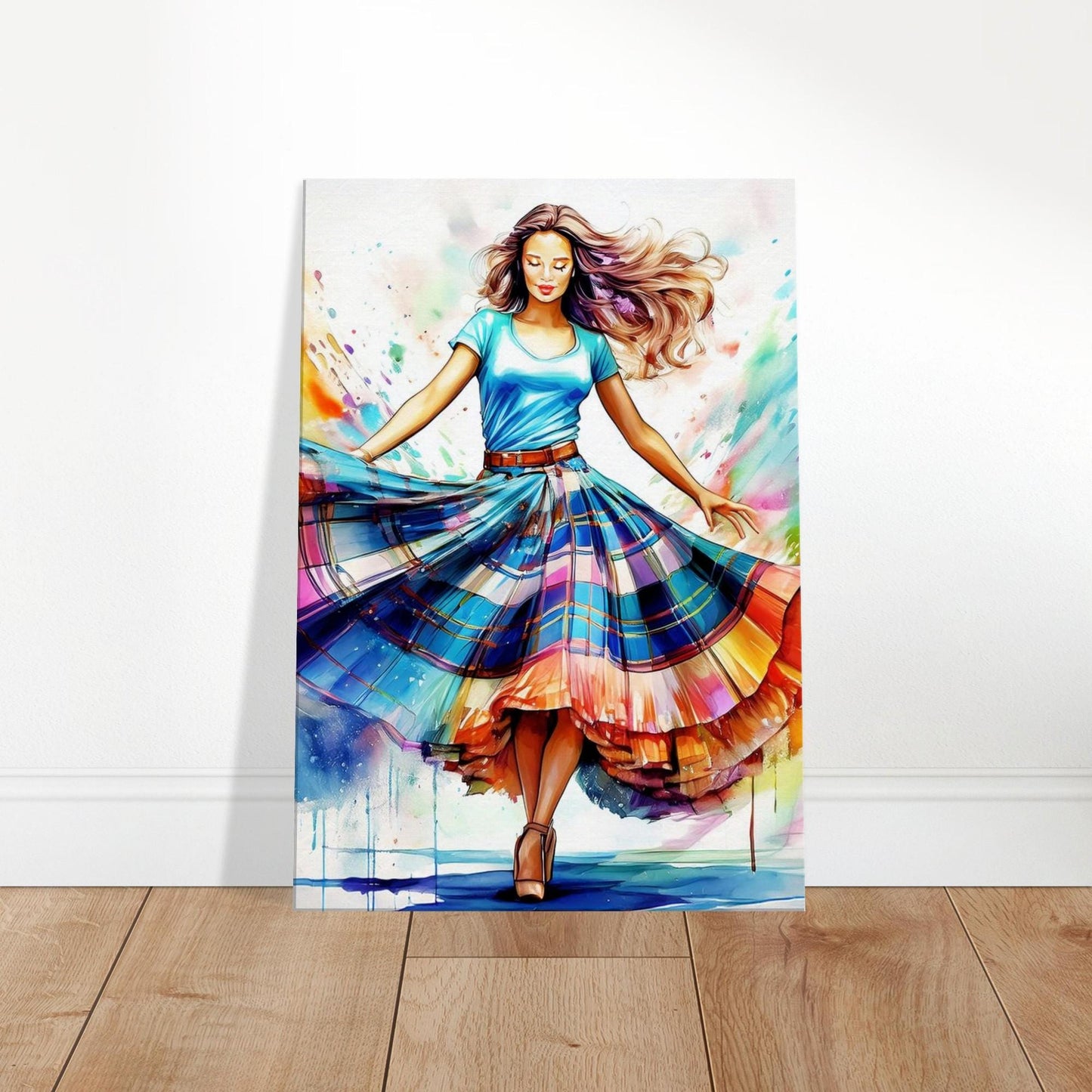 Scottish Dancer Canvas Print: Colorful Highland Art
