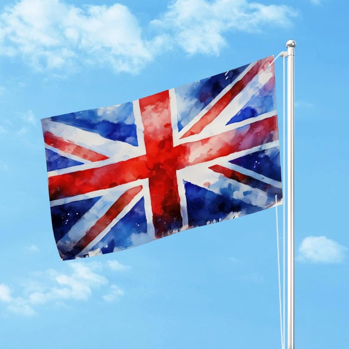 Heavy-duty, Hand Drawn Union Jack Flag Design, Three-Layer Outdoor Flag of the UK. Double Sided. 36"x24" / 92x61 cm | Raise the Colours