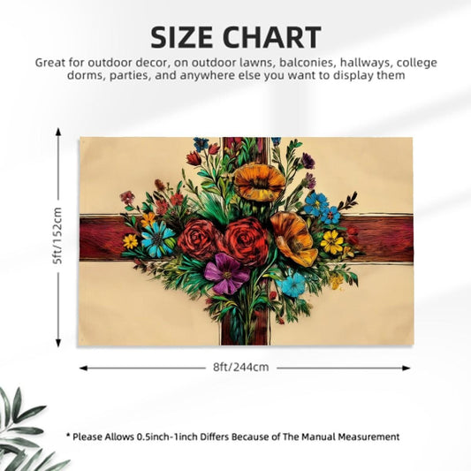 XL Heavy-duty, Handdrawn English Flag Design, Three-Layer Outdoor Flag of England. Double Sided. 96"x60"/ 244x152 cm | Raise the Colours