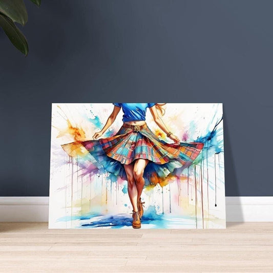 Art Print "Scottish Woman in a Tartan Skirt" 2 | Tartan Girlies Collection