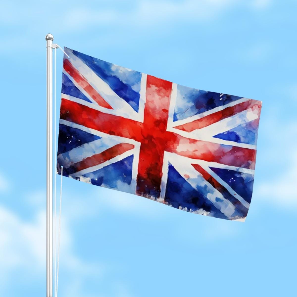 Heavy-duty, Hand Drawn Union Jack Flag Design, Three-Layer Outdoor Flag of the UK. Double Sided. 36"x24" / 92x61 cm | Raise the Colours