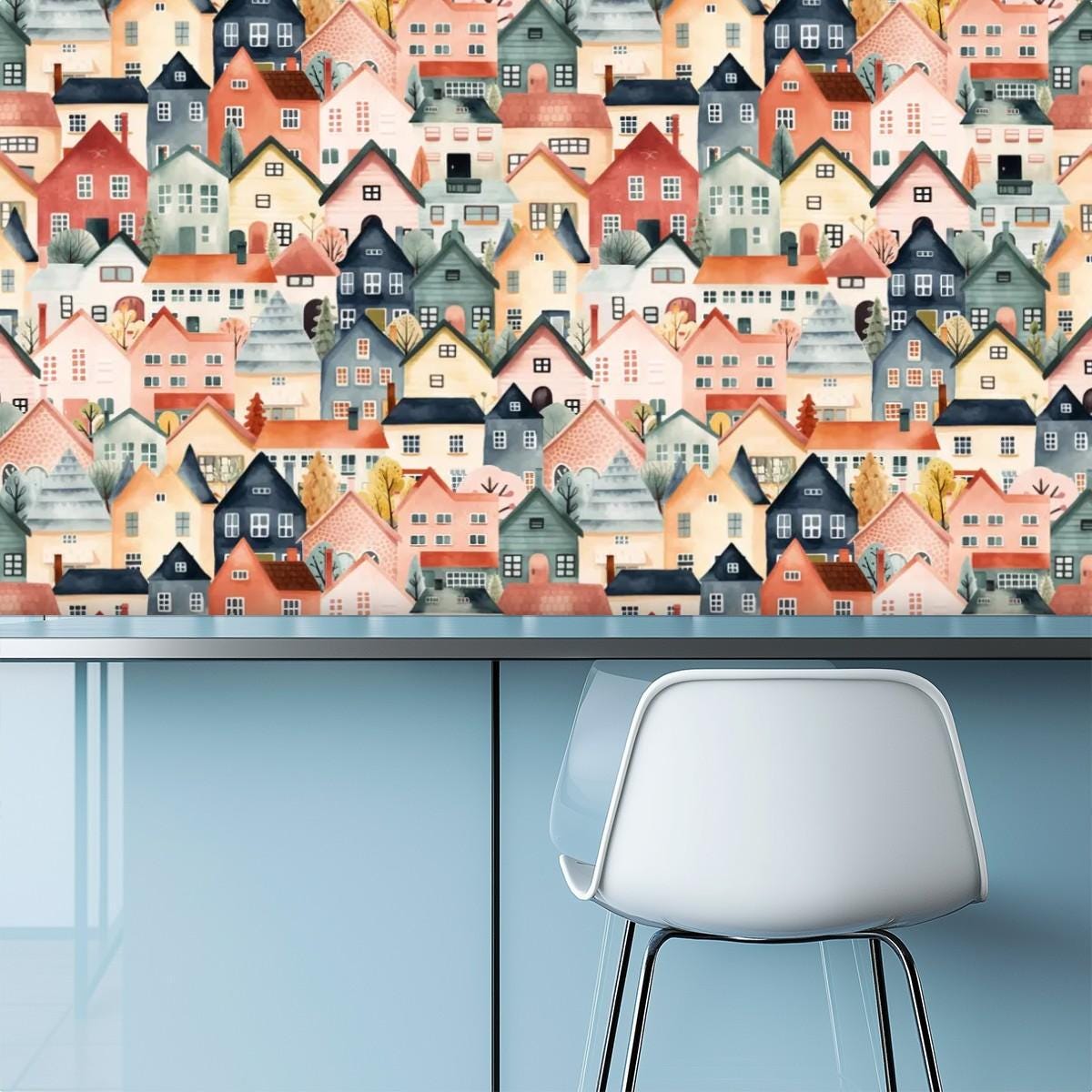 Kitchen & Bathroom Wallpaper British Homes- Kitchen back splash - waterproof - 60"x50" / 152,4 cm x 127 cm