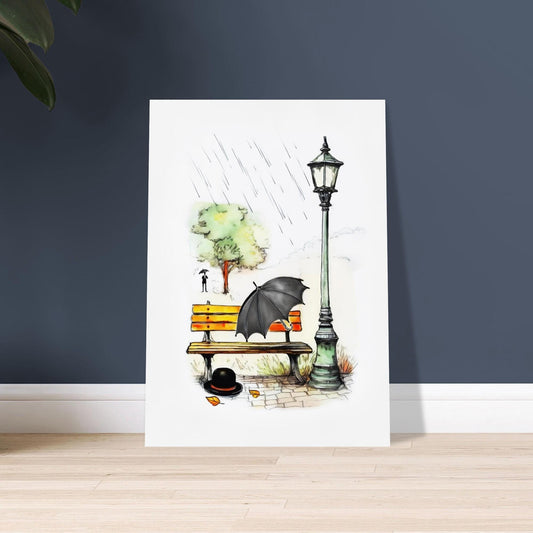 Black Bowler Hat Poster - UK Heritage Art on Matte Paper for British Home Decor