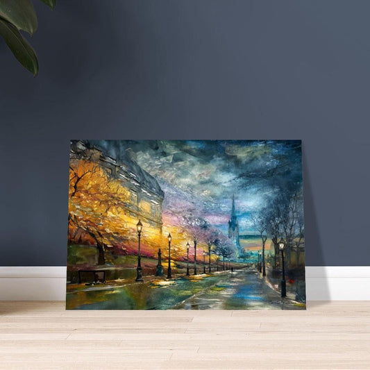 art print princess street, edinburgh scotland, poster, wall art