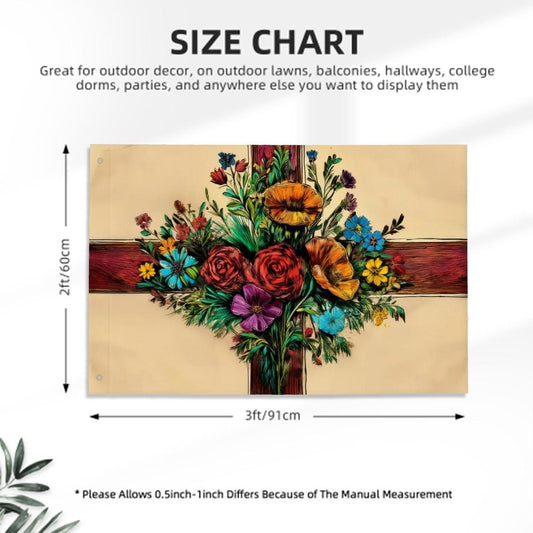 Heavy-duty, Hand Drawn English Flag Design, Three-Layer Outdoor Flag of England. Double Sided. 36"x24" / 92x61 cm | Raise the Colours