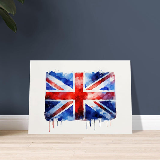 Union Jack Flag Art - British Heritage Matte Paper Poster | UK Home Wall Decor