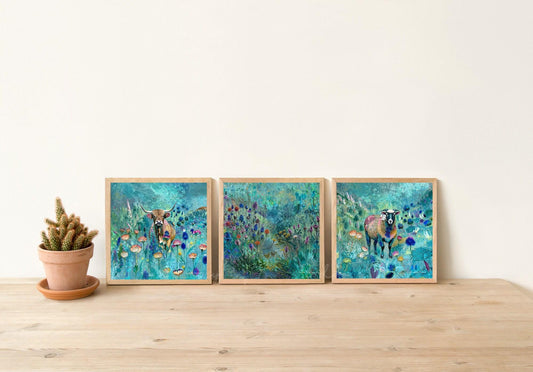 Blackface Sheep Art Print – Farmhouse Style UK Heritage Decor on Matte Paper