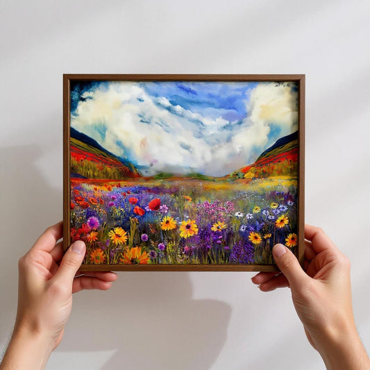 Colors of the UK Art Print – British Wildflower Illustration & Landscape Painting