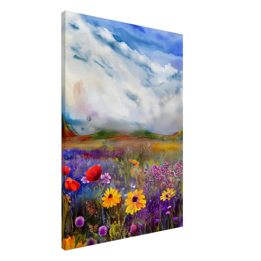 British Wildflower Canvas Print: Colors of the UK