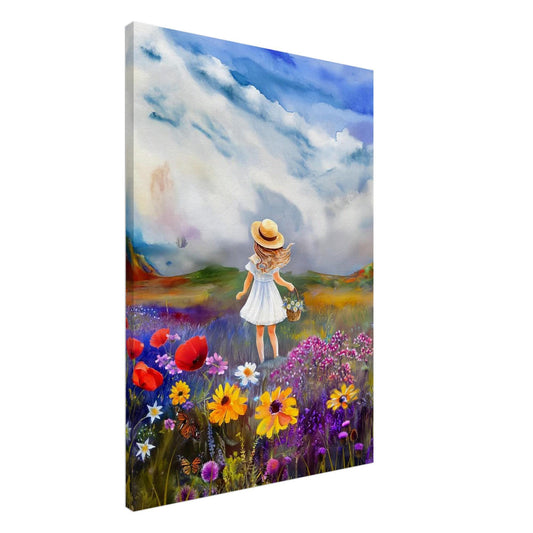 Flower Girl Canvas Print: Colors of the UK Art