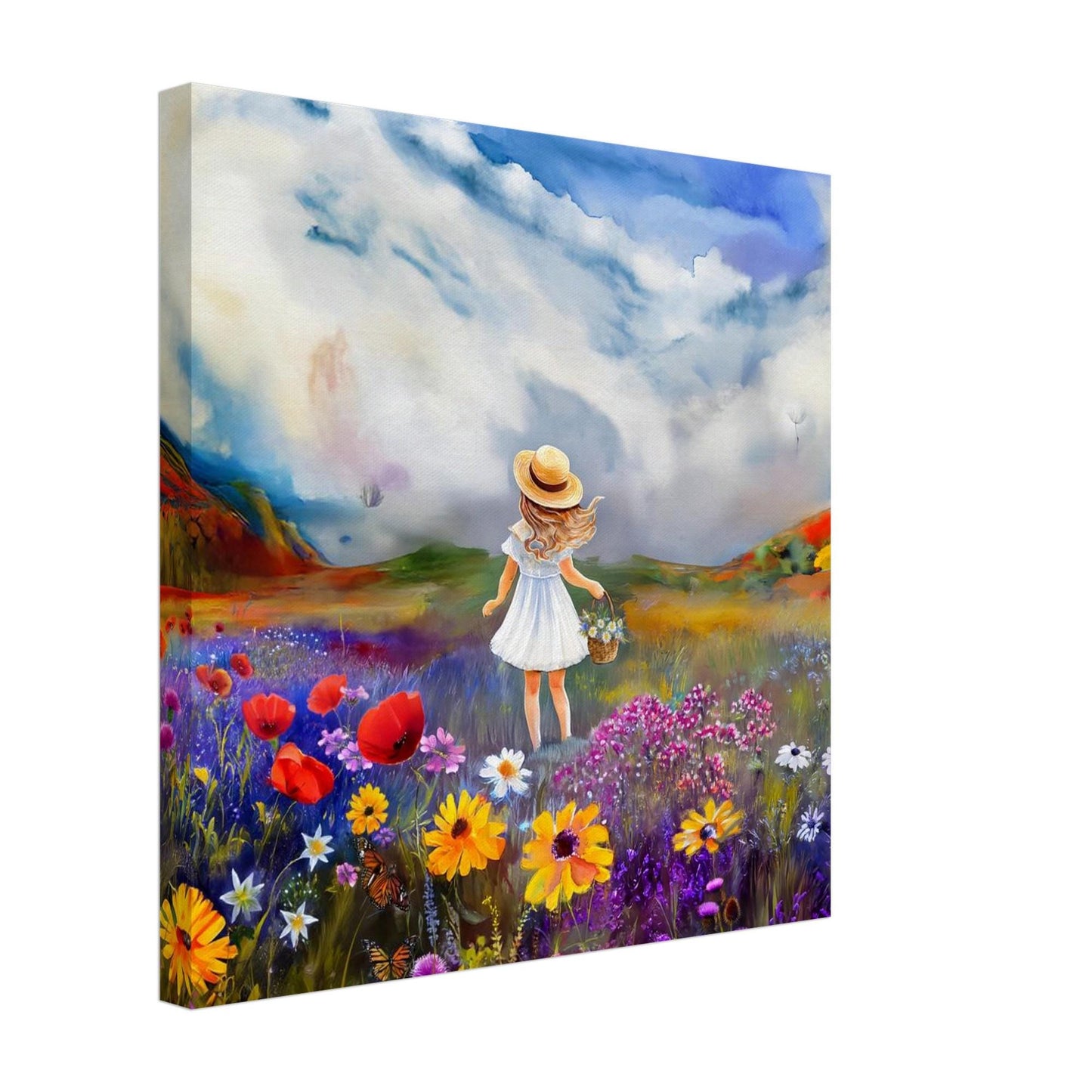 Scottish Flower Girl Canvas Print: Colors of Scotland
