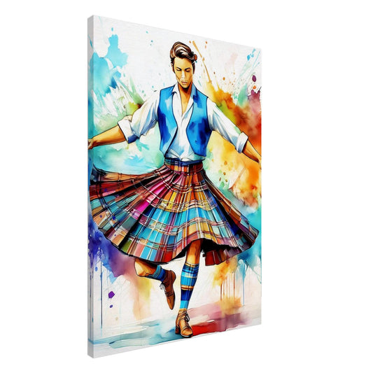 Scottish Country Dancer Canvas Print