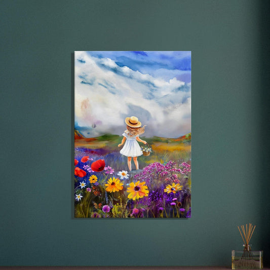 Flower Girl Canvas Print: Colors of the UK Art