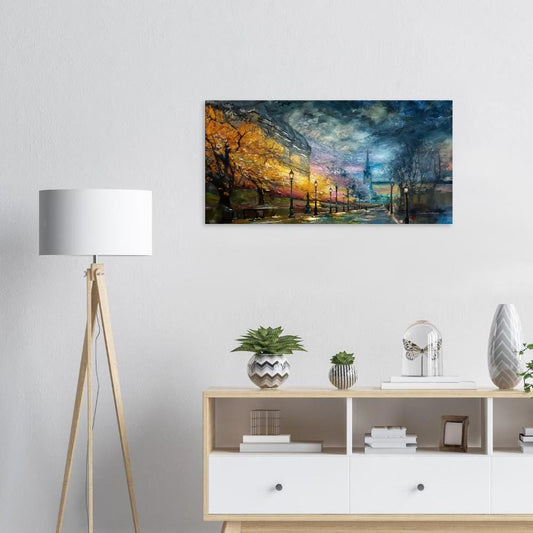 Edinburgh Scotland Canvas Print: Princess Street Cityscape