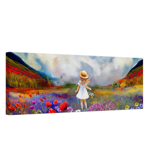 Scottish Flower Girl Canvas Print: Colors of Scotland