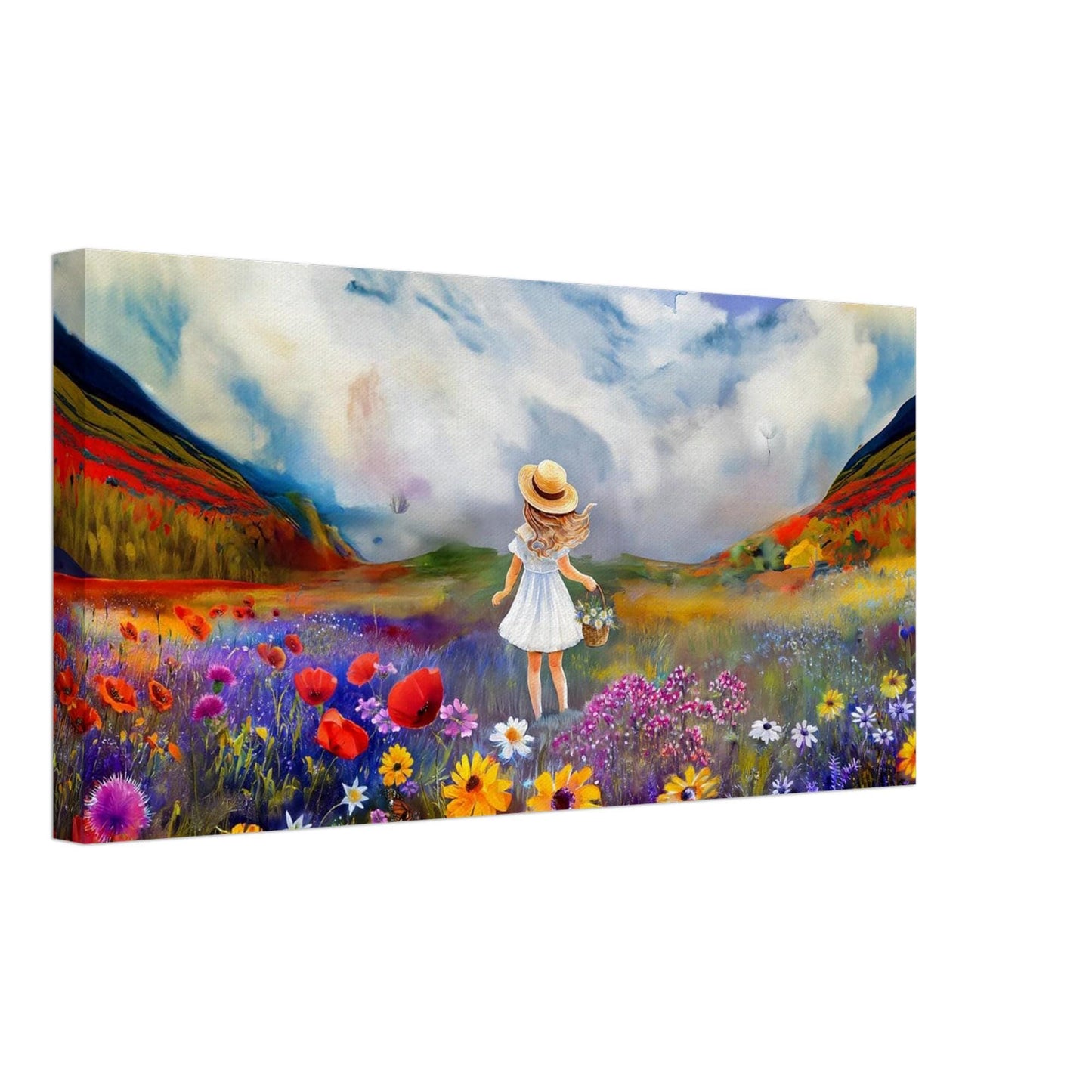 Scottish Flower Girl Canvas Print: Colors of Scotland