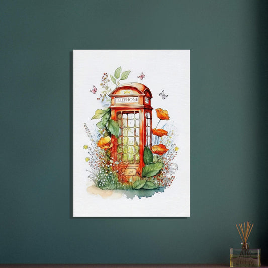 Red Telephone Box Art - Classic British Canvas Print | UK Heritage Wall Decor