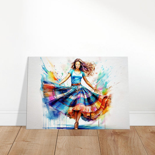 Scottish Dancer Canvas Print: Colorful Country Art