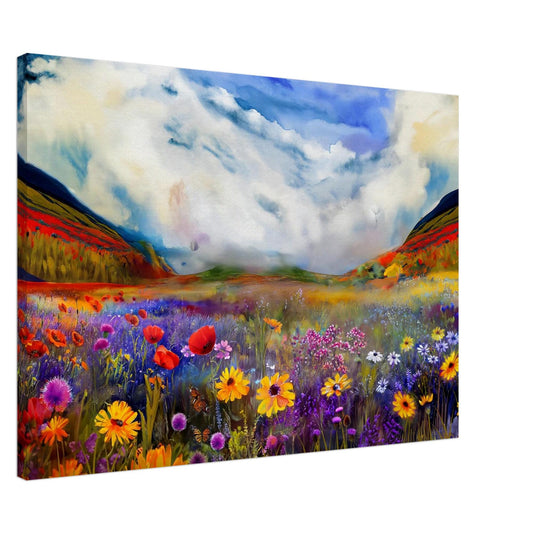 Scottish Wildflower Canvas Print: Colors of Scotland
