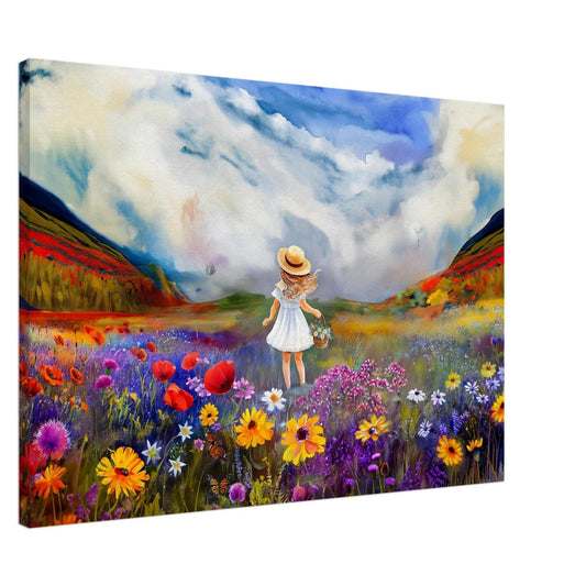 Scottish Flower Girl Canvas Print: Colors of Scotland