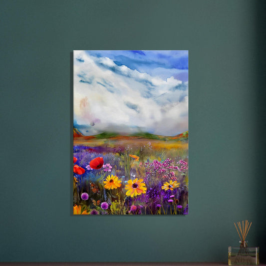 British Wildflower Canvas Print: Colors of the UK
