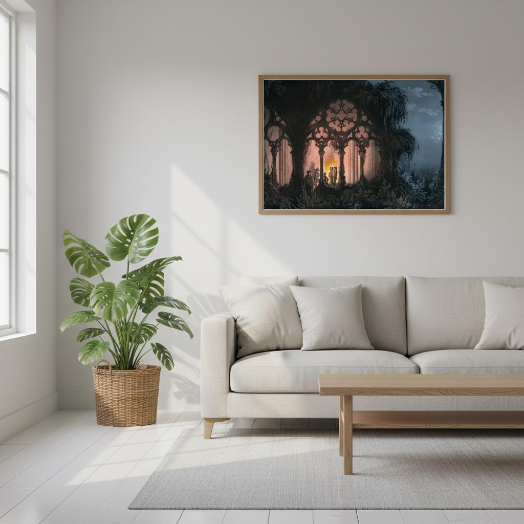 Gothic Ruins Fine Art Poster - Date ca 1800