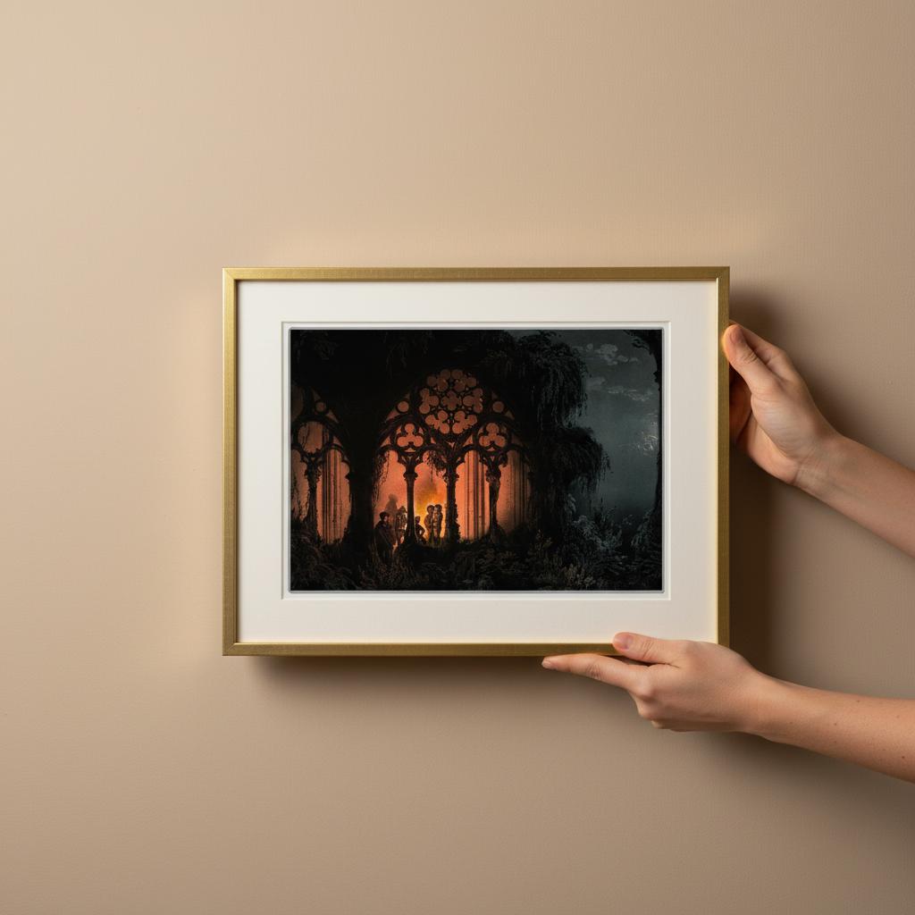 Gothic Ruins Fine Art Poster - Date ca 1800